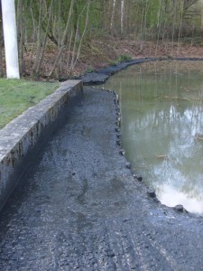 New banks created with pumped out silt Chertsey project